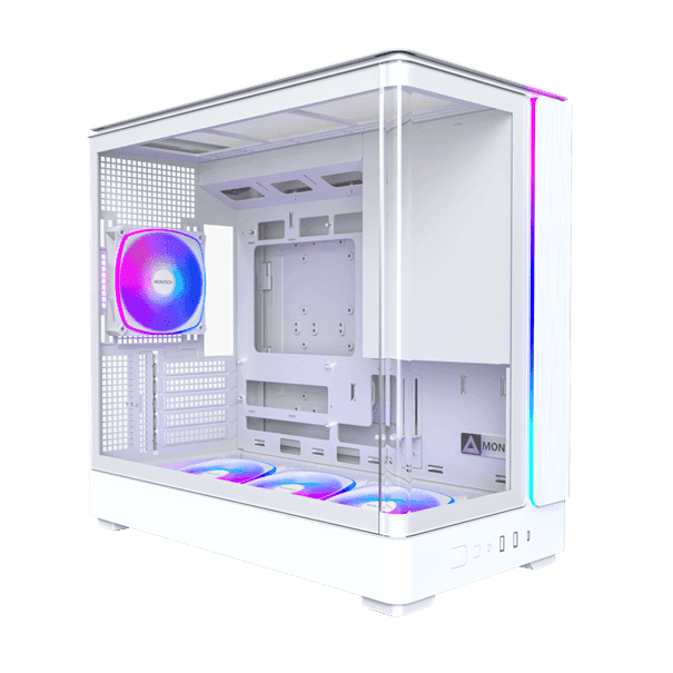 Корпус Montech KING 15 PRO (W) Micro-ATX/Mini-ITX 2xUSB3.0 1xType-C 1xAudio Белый