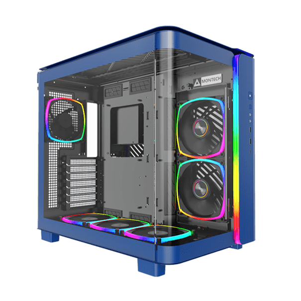 Корпус Montech KING 95 PRO (Prussian blue) ATX/Micro-ATX/Mini-ITX 2xUSB3.0 1xType-C 1xAudio Синий