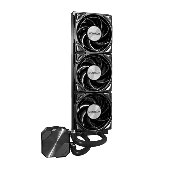 Водяное охлаждение для CPU Montech HyperFlow Silent 360 (B) TDP 350W 3x120 115x-1851/AM3-AM5 Black
