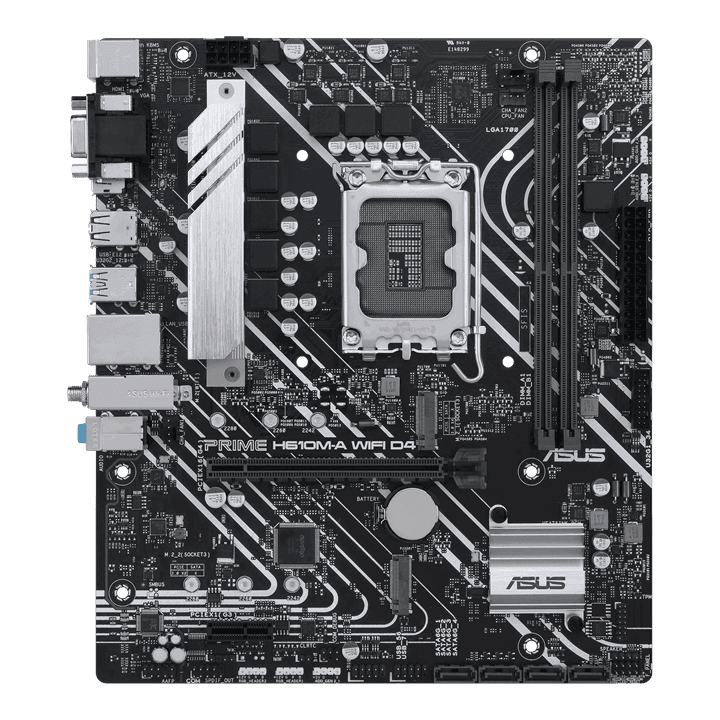 Материнская плата ASUS PRIME  H610M-A WIFI D4, LGA1700 2xDDR4 4xSATA3 2xM.2 1xD-Sub 1xHDMI 1xDP mATX