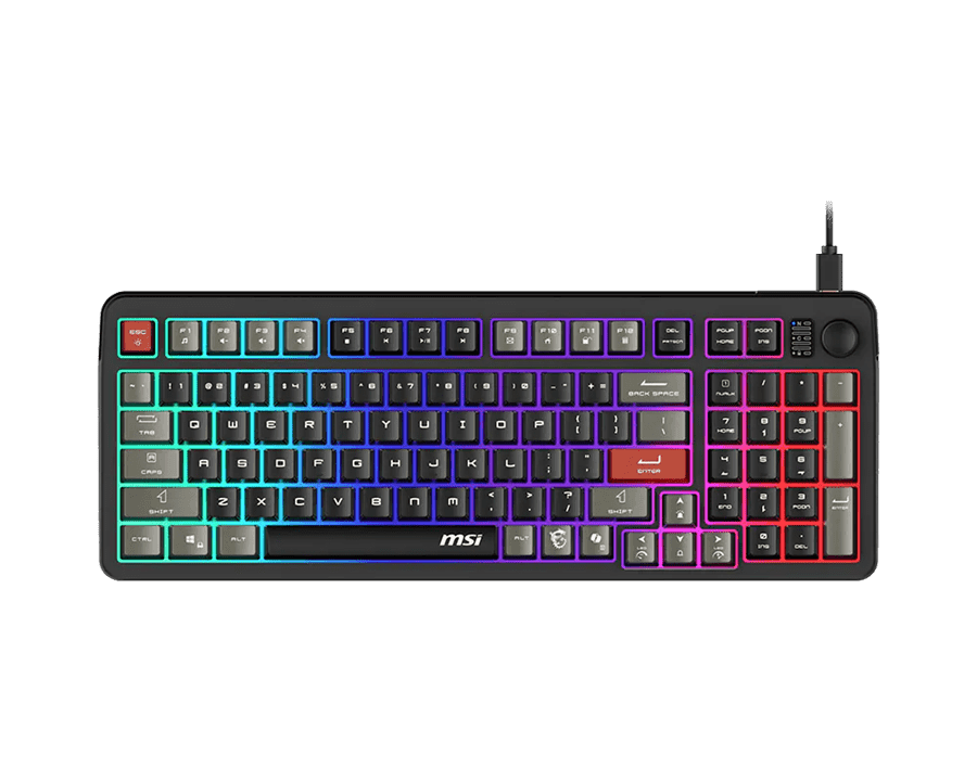Игровая Клавиатура MSI FORGE GK110 RU, USB 2.0, 98кл, мембранная, кабель 1,5м (отсоединяемый) Черный