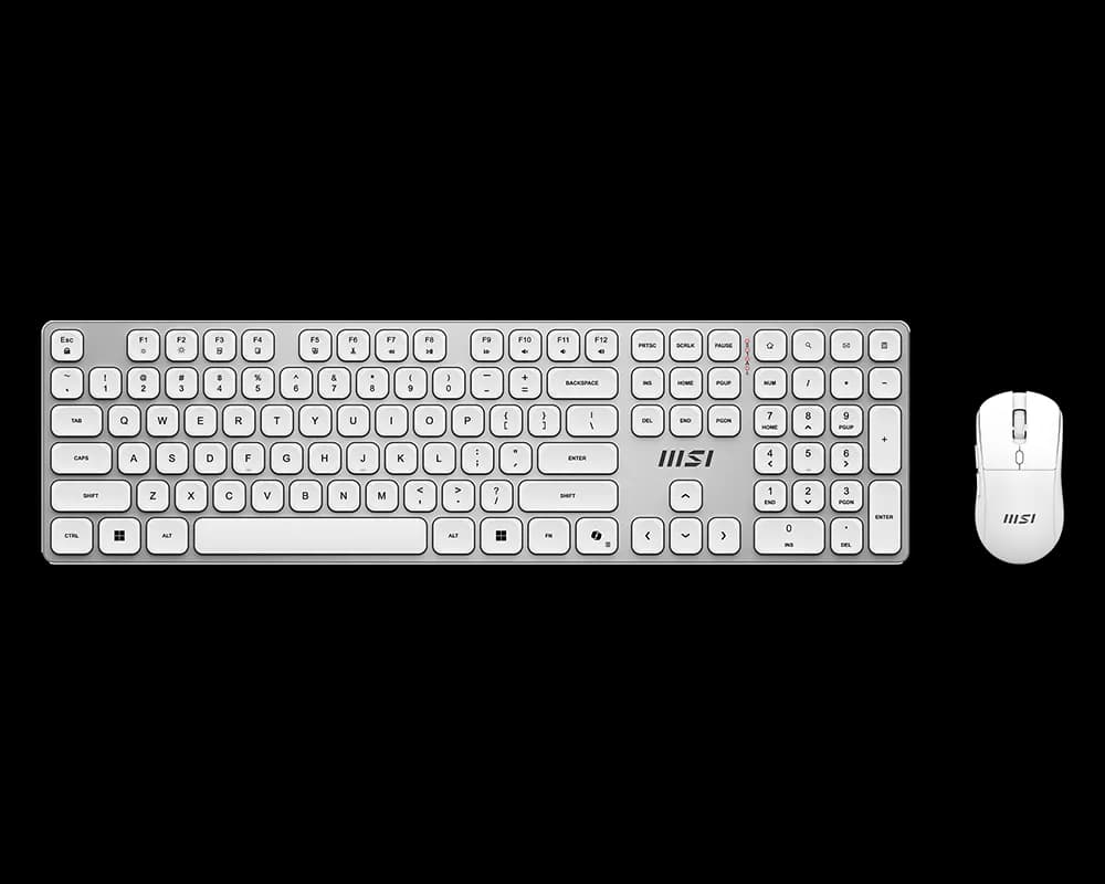 Комплект Клавиатура + Мышь MSI FORGE K210 W COMBO WHITE RU 108кл/RU/EN/USB2.0/6кн. мышь/DPI1600