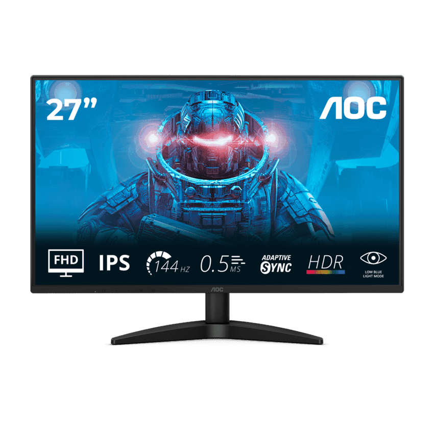 Монитор 27" AOC 27B36X IPS 1920x1080 144Hz 0.5ms 300cd/m2 1500:1 1xHDMI 1xDP 1xAudioOut Черный
