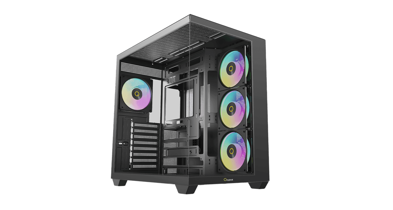 Корпус Ocypus Gamma C74 BK ARGB ATX/mATX/mini-ITX 2xUSB3.0 1xType-C Черный Gamma-C74-BKD400XX-GL