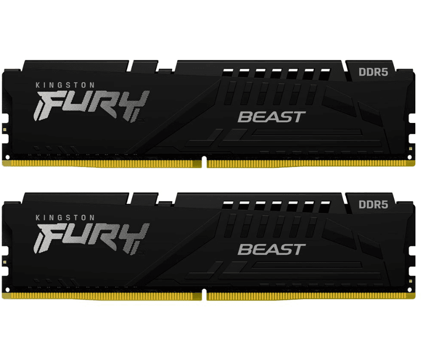 Оперативная память  16GB Kit (2x8) DDR5 6000MHz Kingston FURY Beast Black EXPO CL30 KF560C30BBEK2-16