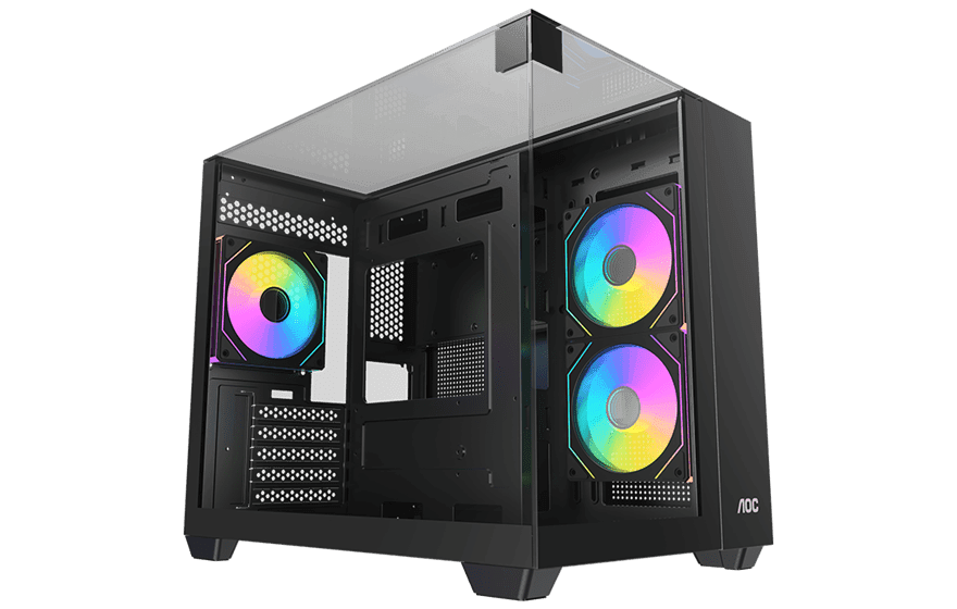 Корпус AOC CG399MB 3F M-ATX/ITX 2xUSB3.0 1xType-C 1xAudio/Mic Черный AOC-CG399M-BF3V1R0T3-G