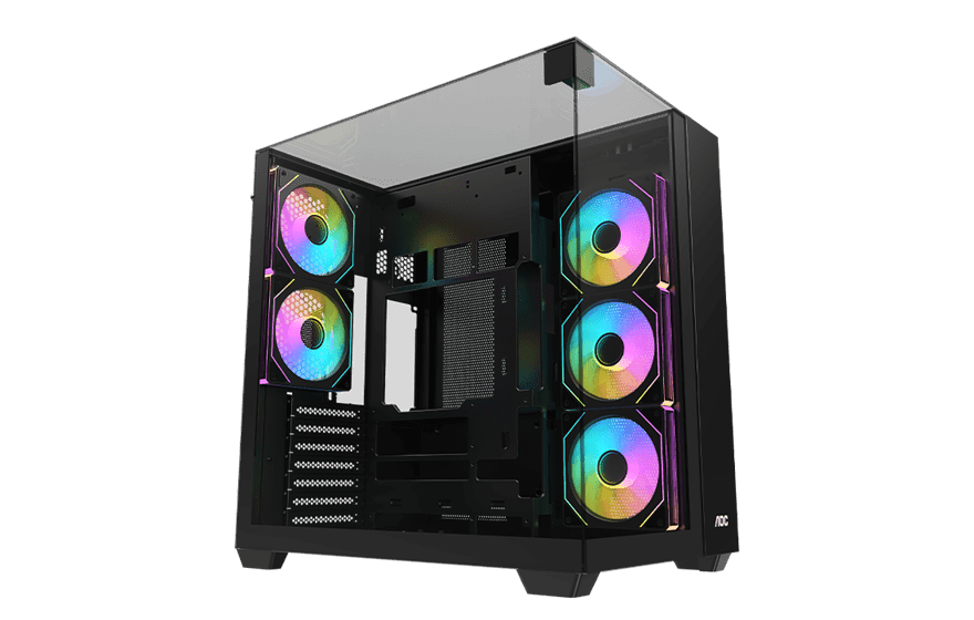 Корпус AOC CG409B 5F ATX/M-ATX/ITX 2xUSB3.0 1xType-C 1xAudio/Mic Черный AOC-CG409-BF5V1R0T3-G