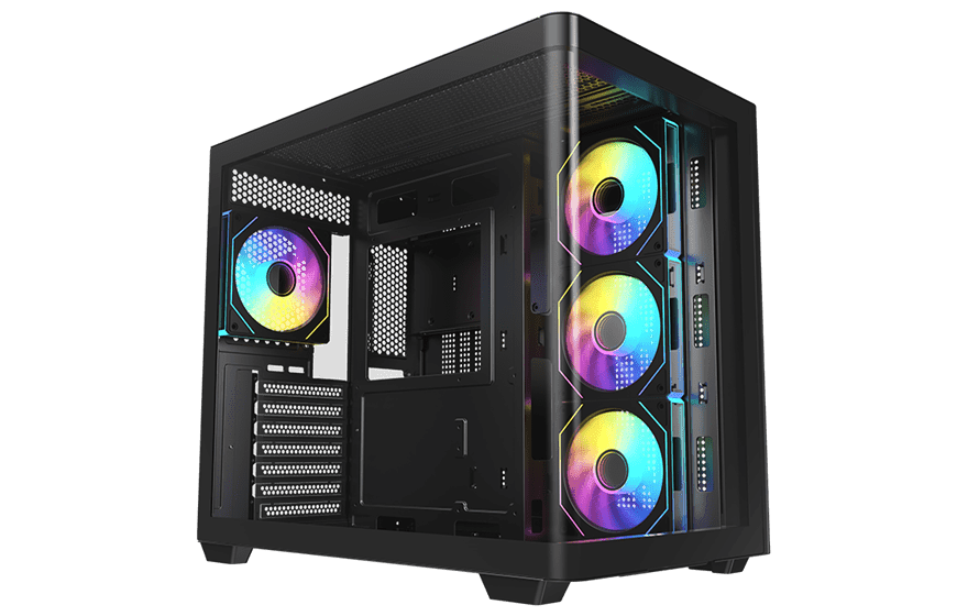 Корпус AOC CG455B 4F ATX/M-ATX/ITX 2xUSB3.0 1xType-C 1xAudio/Mic Черный AOC-CG455-BF4V1R0W2-G