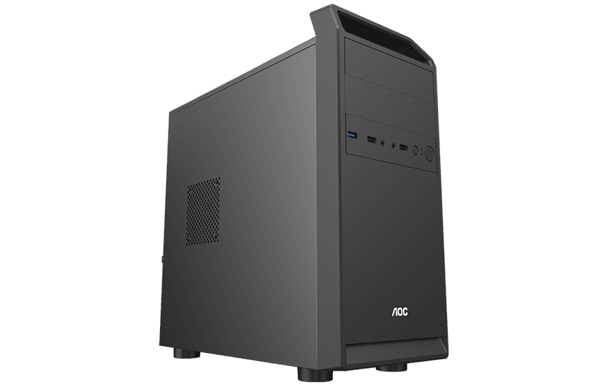 Корпус AOC CB104B M-ATX/ITX 2xUSB2.0 1xUSB3.0 1xAudio 1xMic Kensington Черный AOC-CB104-BEV1B-G