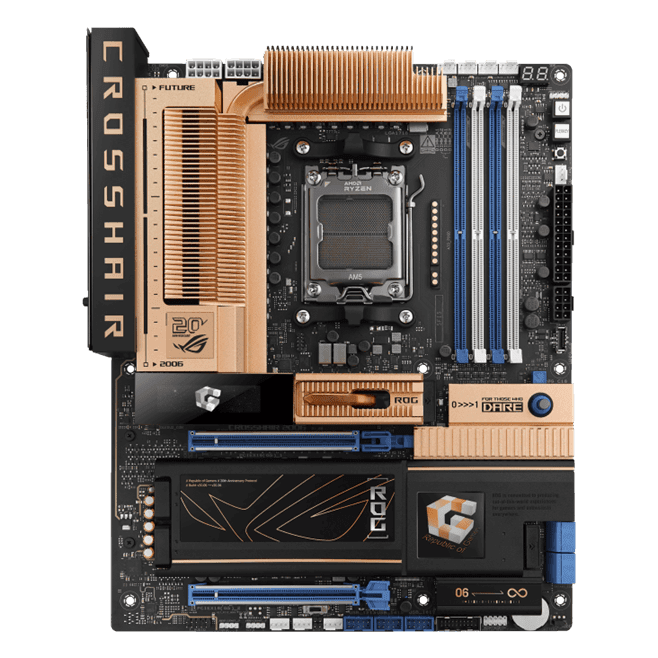 Материнская плата ASUS ROG CROSSHAIR 2006 AM5 X870E 4xDDR5 4xSATA RAID 5xM.2 1xHDMI 2xUSB4 TypeC ATX