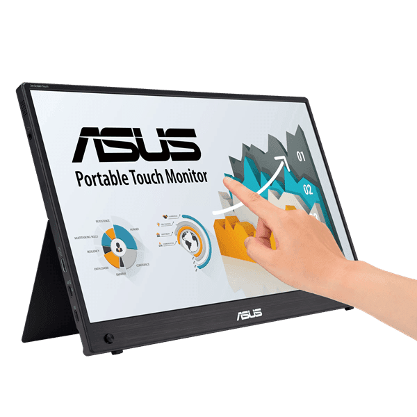 Монитор 15.6" ASUS ZenScreen Touch MB16AMTR IPS 1920x1080 60Hz 4ms 250cd/m2 700:1 2xUSB-C 1xMiniHDMI