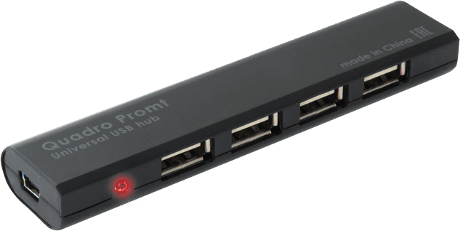 4-портовый мини-разветвитель USB 2.0 Defender Quadro Promt