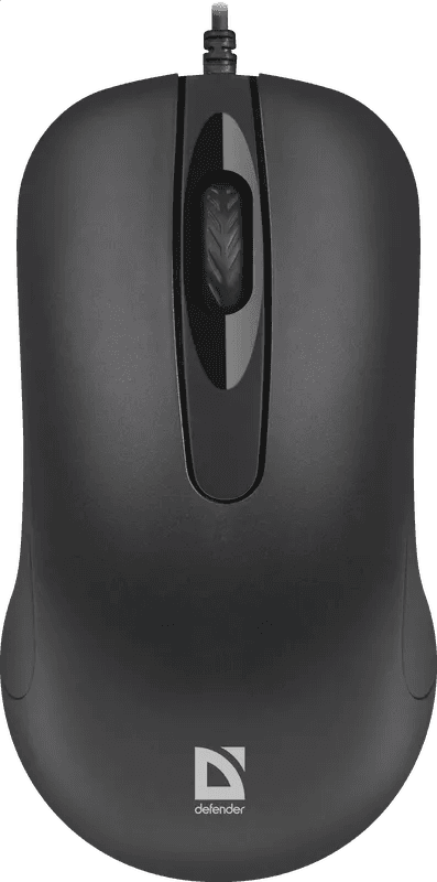Мышь проводная Defender Classic MB-230 (Черный), USB 4кн, 1кл-кн, 1000-1200 dpi, НОВИНКА!