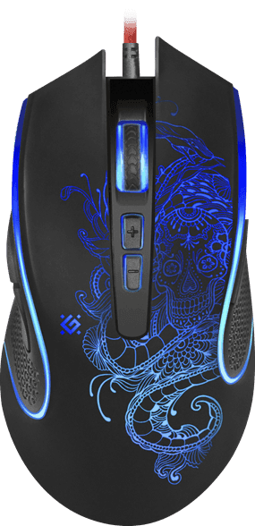 Мышь проводная игровая оптическая Defender Venom GM-640L (черный),USB, 8 кнопок, 800-3200 dpi, НОВИН