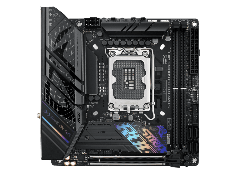 Материнская плата ASUS ROG STRIX B760-I GAMING WIFI LGA1700 2xDDR5 4xSATA3 2xM.2 RAID HDMI DP m-ATX