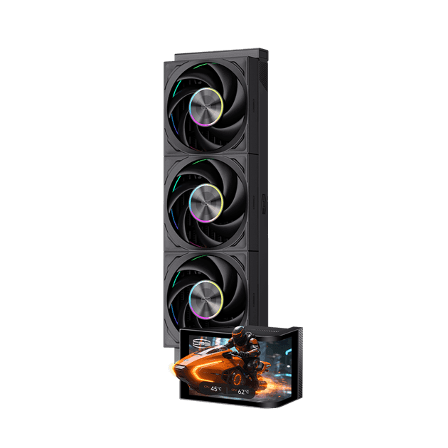 Водяное охлаждение для CPU PCCooler DV360 ARGB Display BK TDP 300W 1200/1700/1851/AM4/AM5 Черный