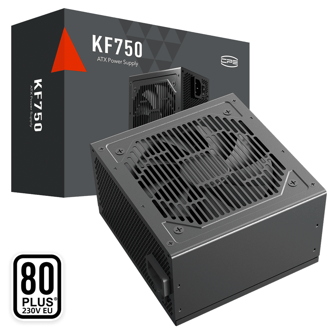 Блок питания PCCooler  750W, KF750, Non Modular, 80+ WHITE, КПД ≥86%, Fan 120mm, Черный, P3-F750-W1H