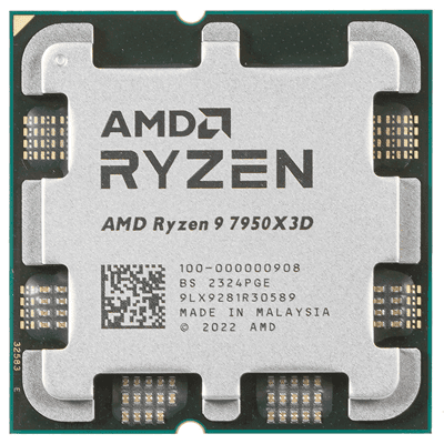Процессор AMD Ryzen 9 7950X3D 4,2Гц (5,7ГГц Turbo) 16C/32T 128MB L3 120W AM5 OEM 100-000000908