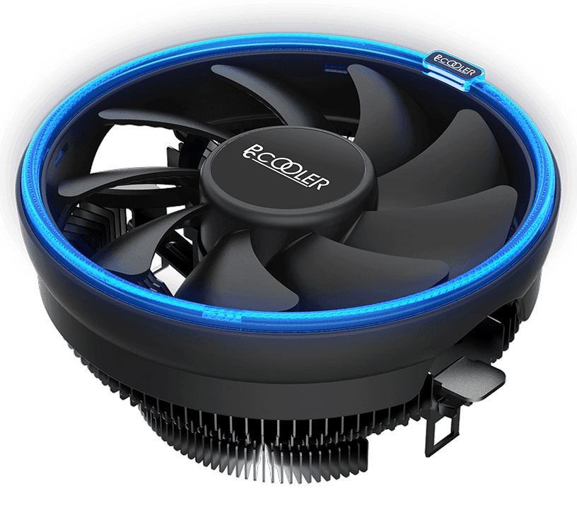 Вентилятор для процессора PCCooler E126M B Blue Led TDP 100W 4-pin 1700/1200/115x/AM5/AM4/AM3 Черный