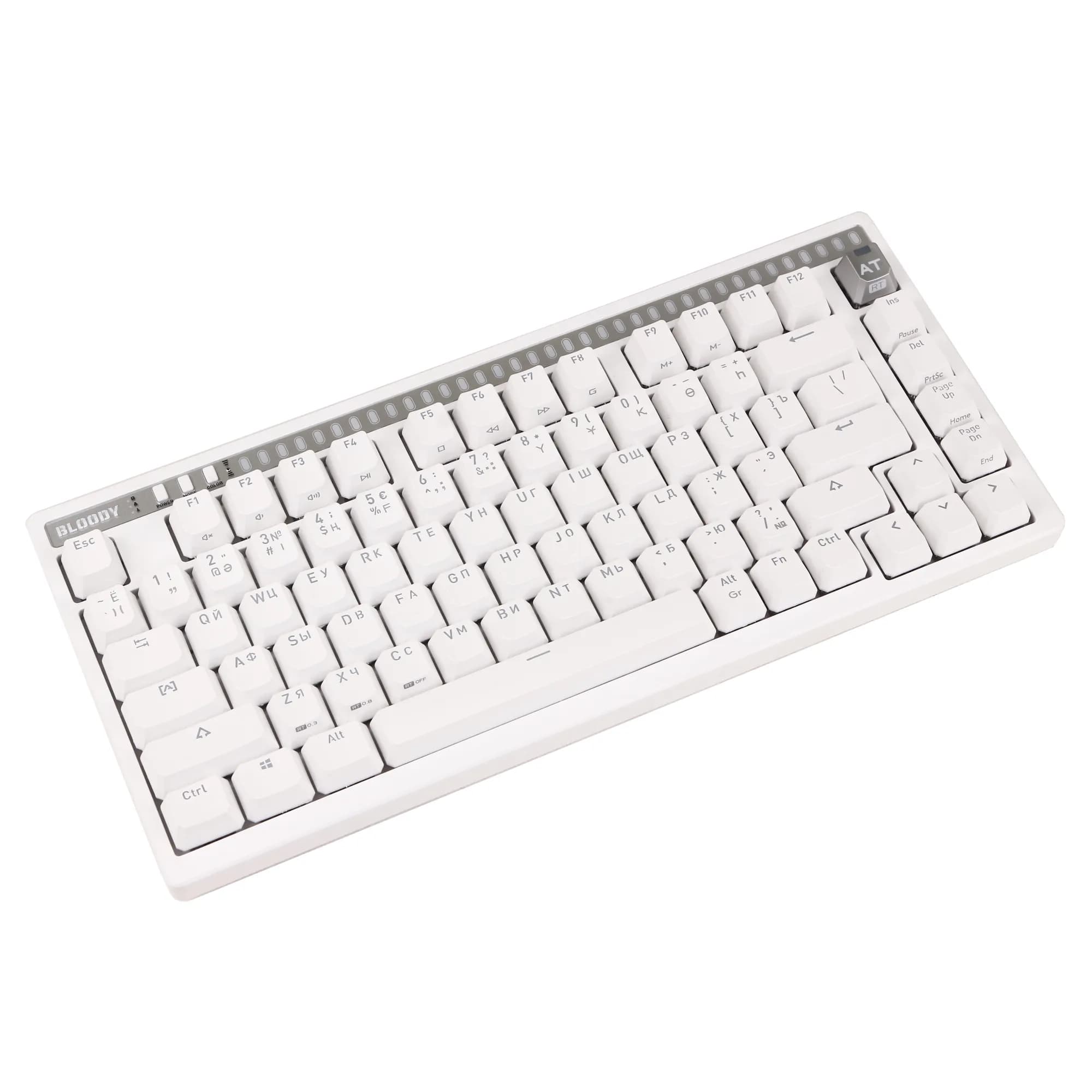 Клавиатура A4Tech Bloody AT75, Alpha Optical Switch, White, USB