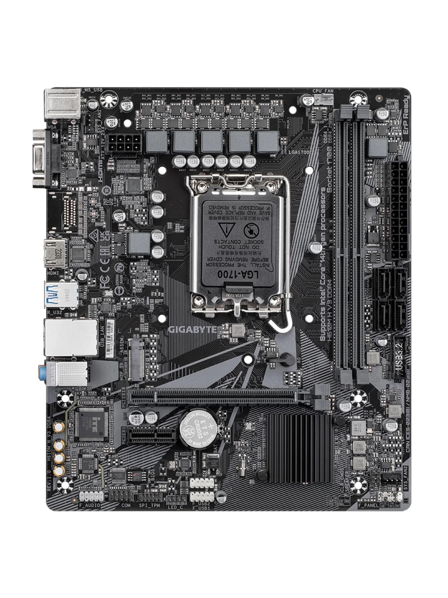 Материнская плата Gigabyte H610M H V3 DDR4, LGA1700