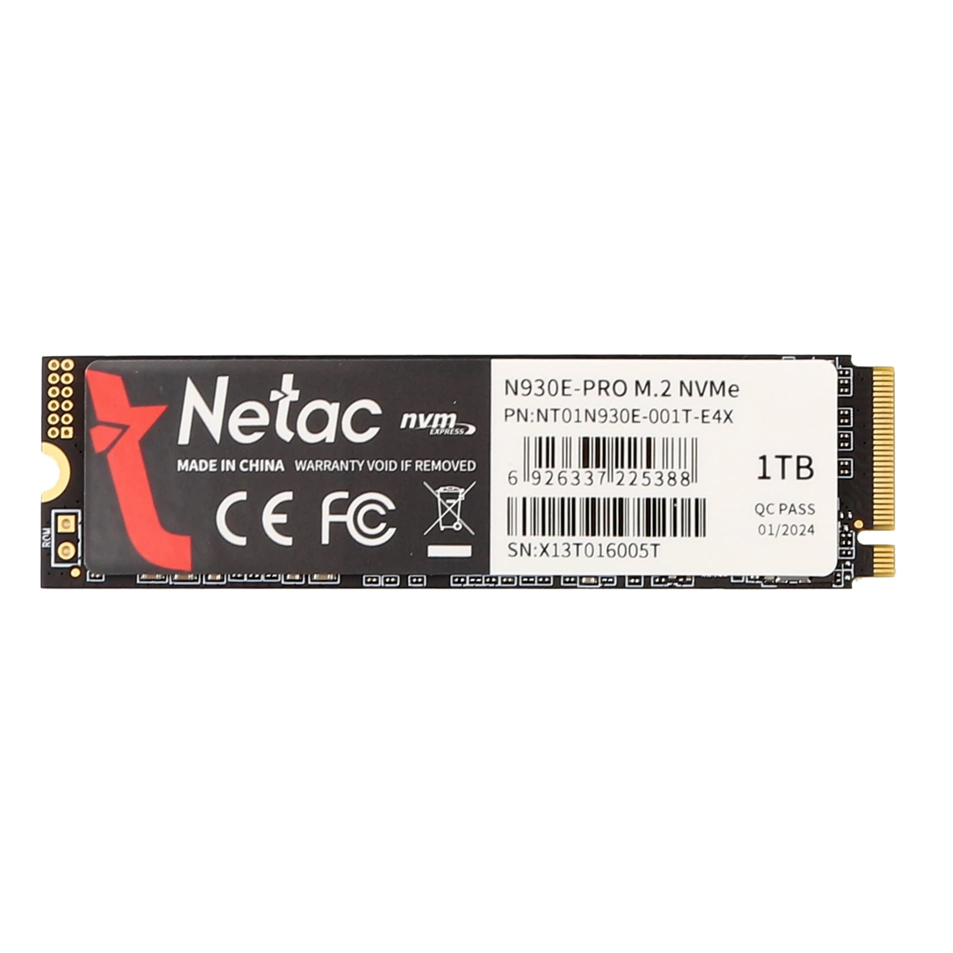 SSD накопитель 1 TB Netac N930E PRO, M.2, PCIe 3.0