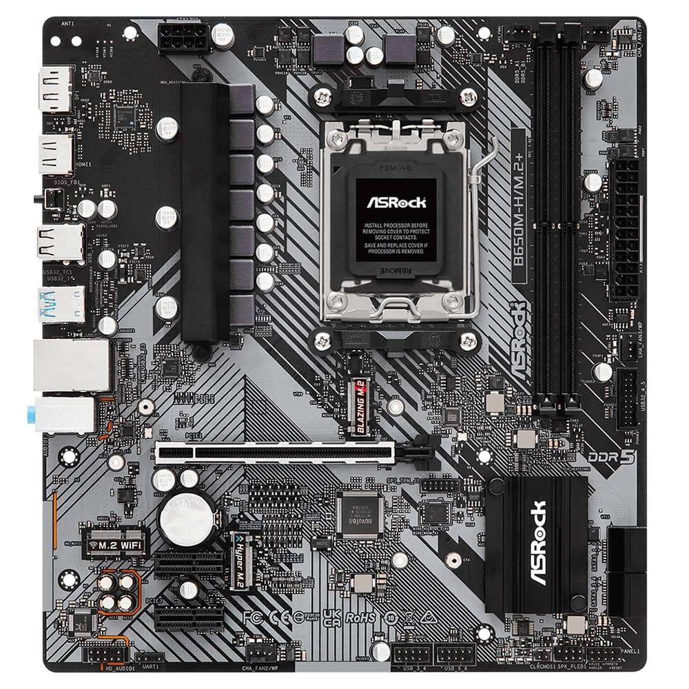 Материнская плата ASRock B650M-H/M.2+, AM5