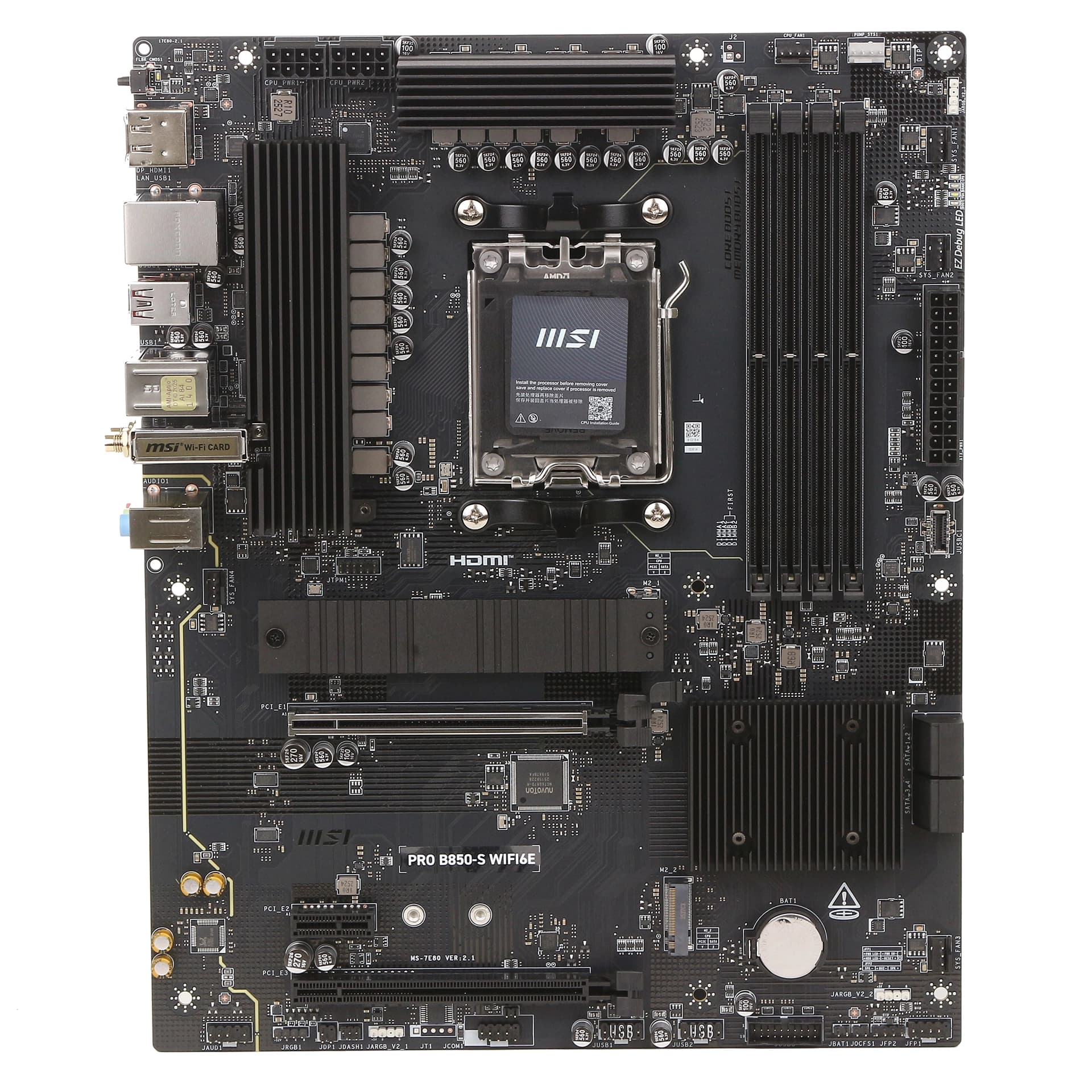 Материнская плата MSI PRO B850-S WiFi6E, AM5