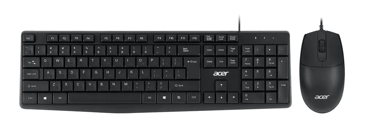 Клавиатура + мышь Acer OMW141 клав:черный мышь:черный USB