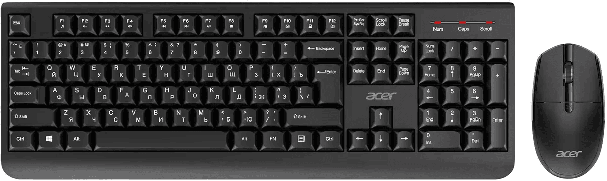 Клавиатура + мышь Acer OCC401 клав:черный мышь:черный USB беспроводная Multimedia (ZL.ACCCC.016)