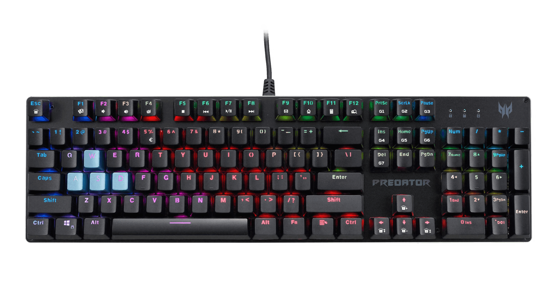 Проводная игровая клавиатура Acer Predator Aethon 303, PKW200 (Retail pack), Black, USB