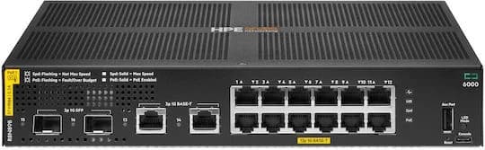 Коммутатор HPE Aruba Networking CX 6000 12p 10M/100M/1G Class4 PoE 2p SFP 1G 139W Switch (R8N89B#ABB)