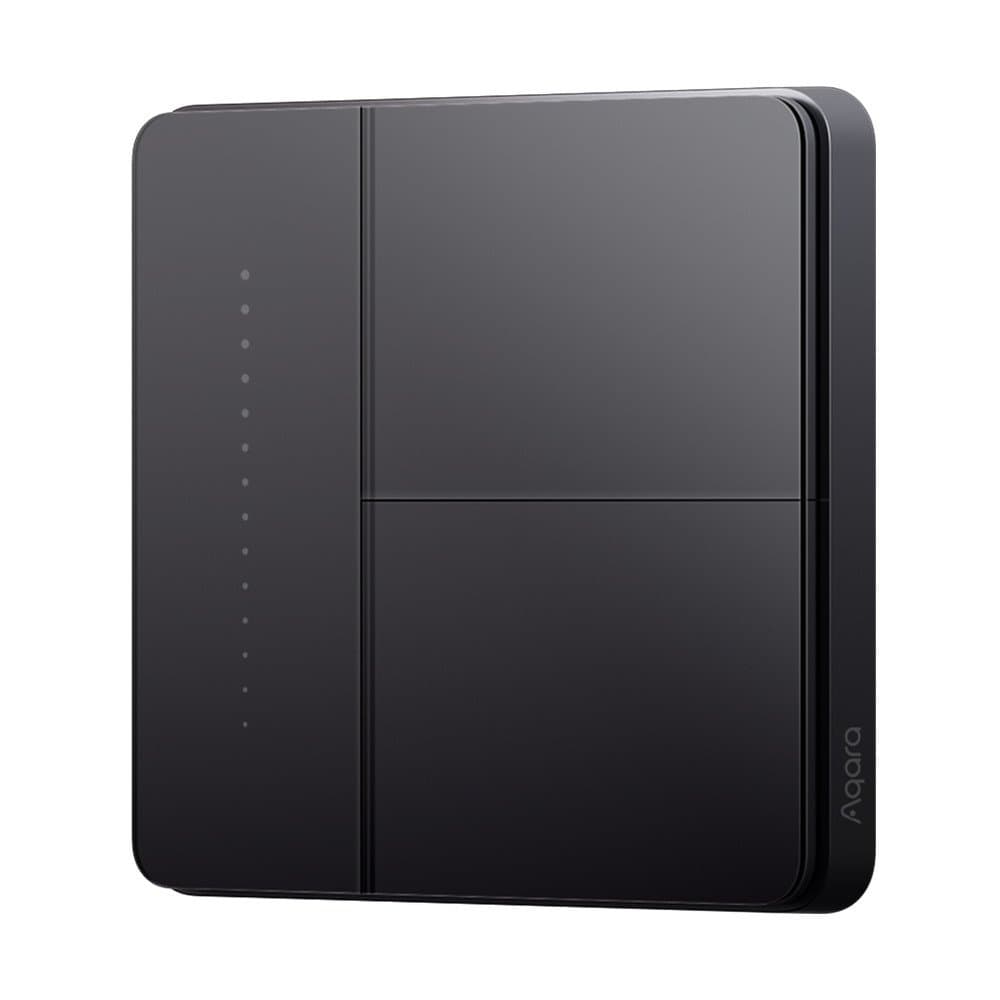 Умный настенный выключатель двухклавишный Aqara Z1 Pro black