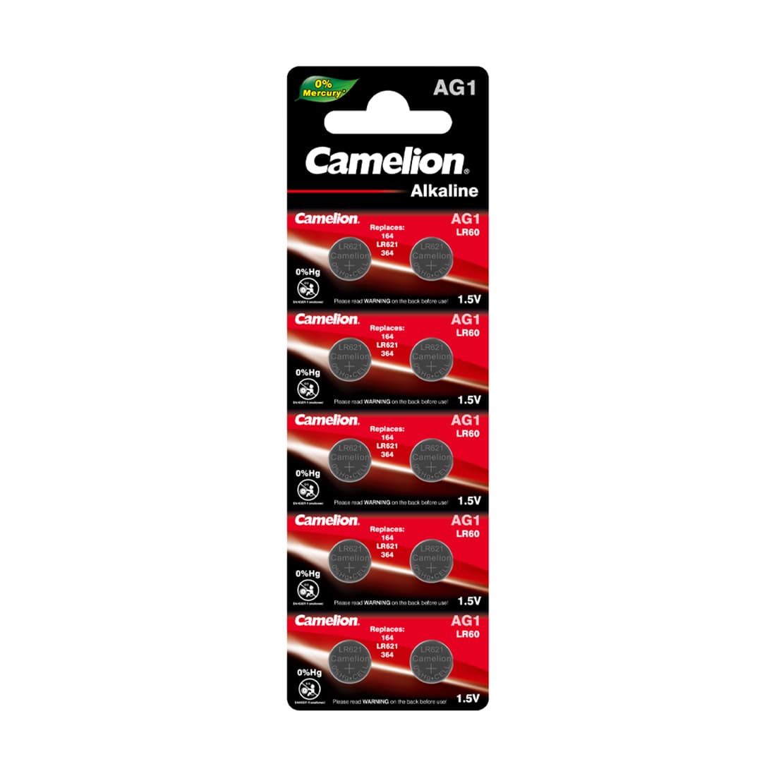 Батарейка CAMELION Alkaline AG1-BP10(0%Hg) 10 шт. в блистере
