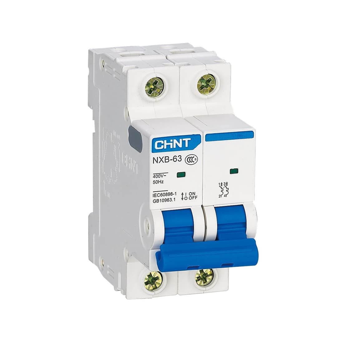 Автоматический выключатель CHINT NXB-63S 2P 4A C 4,5kA