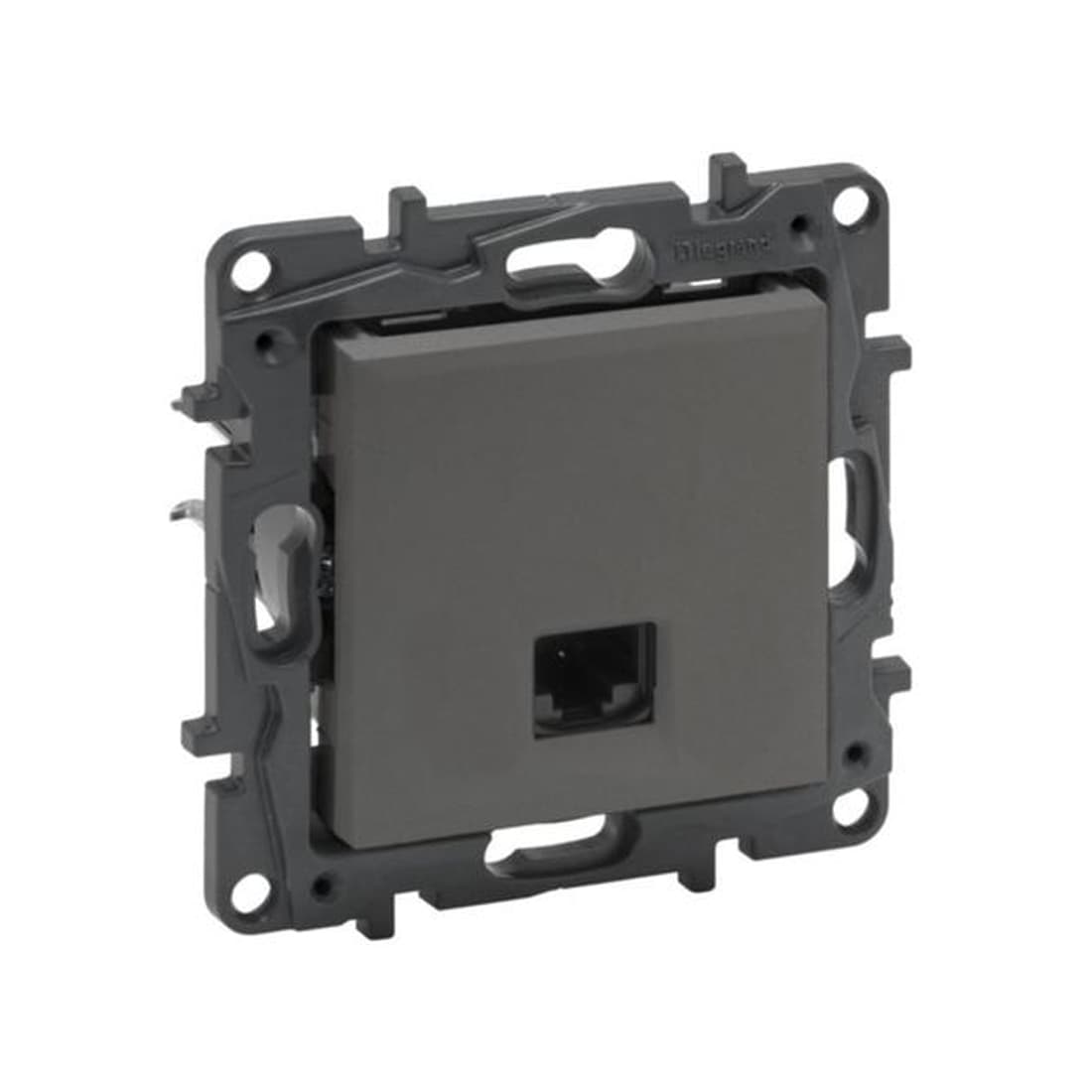 Информационная розетка одинарная Niloe Step RJ45 Кат.6 UTP Сталь