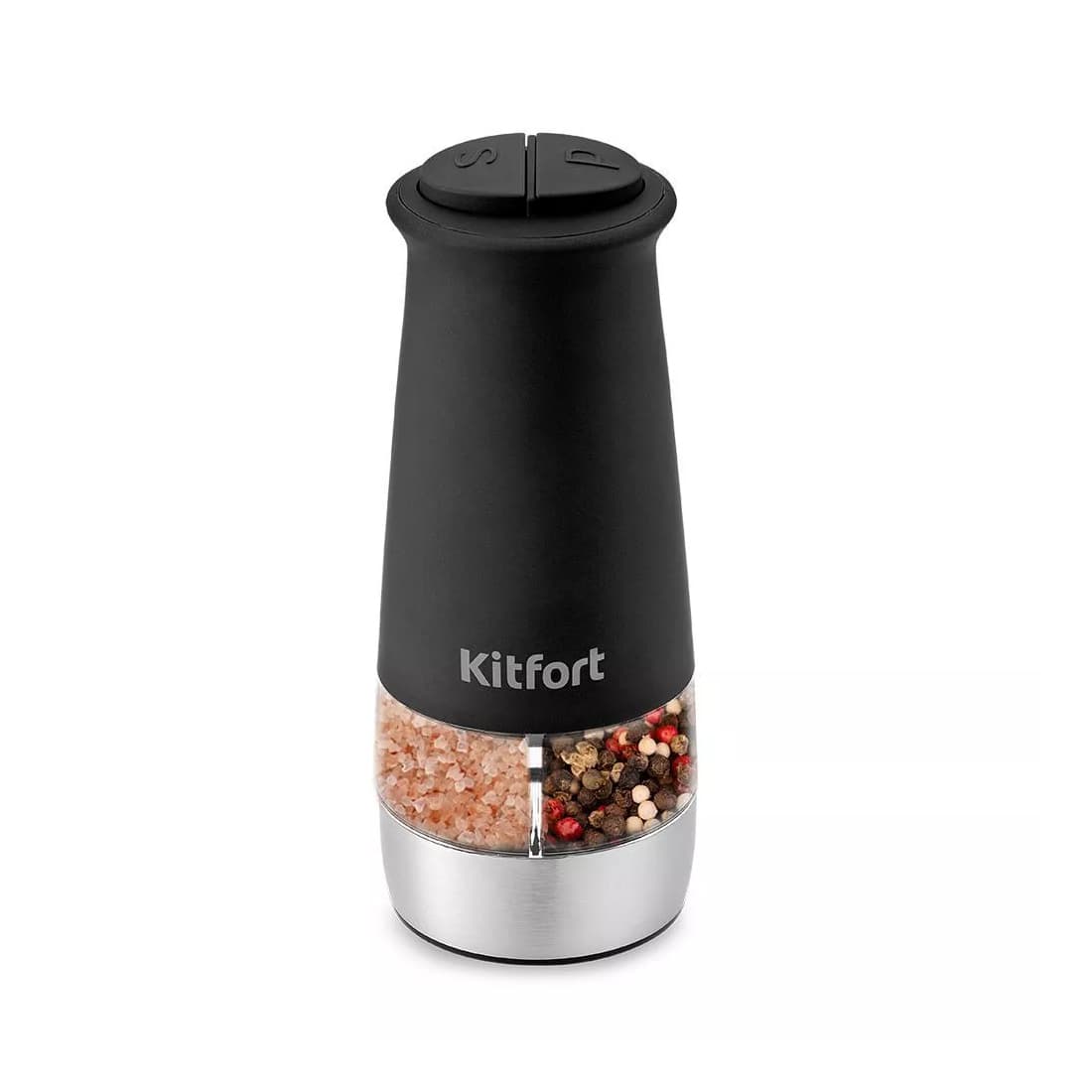 Электрическая мельница для соли и перца Kitfort КТ-6013-1 черный