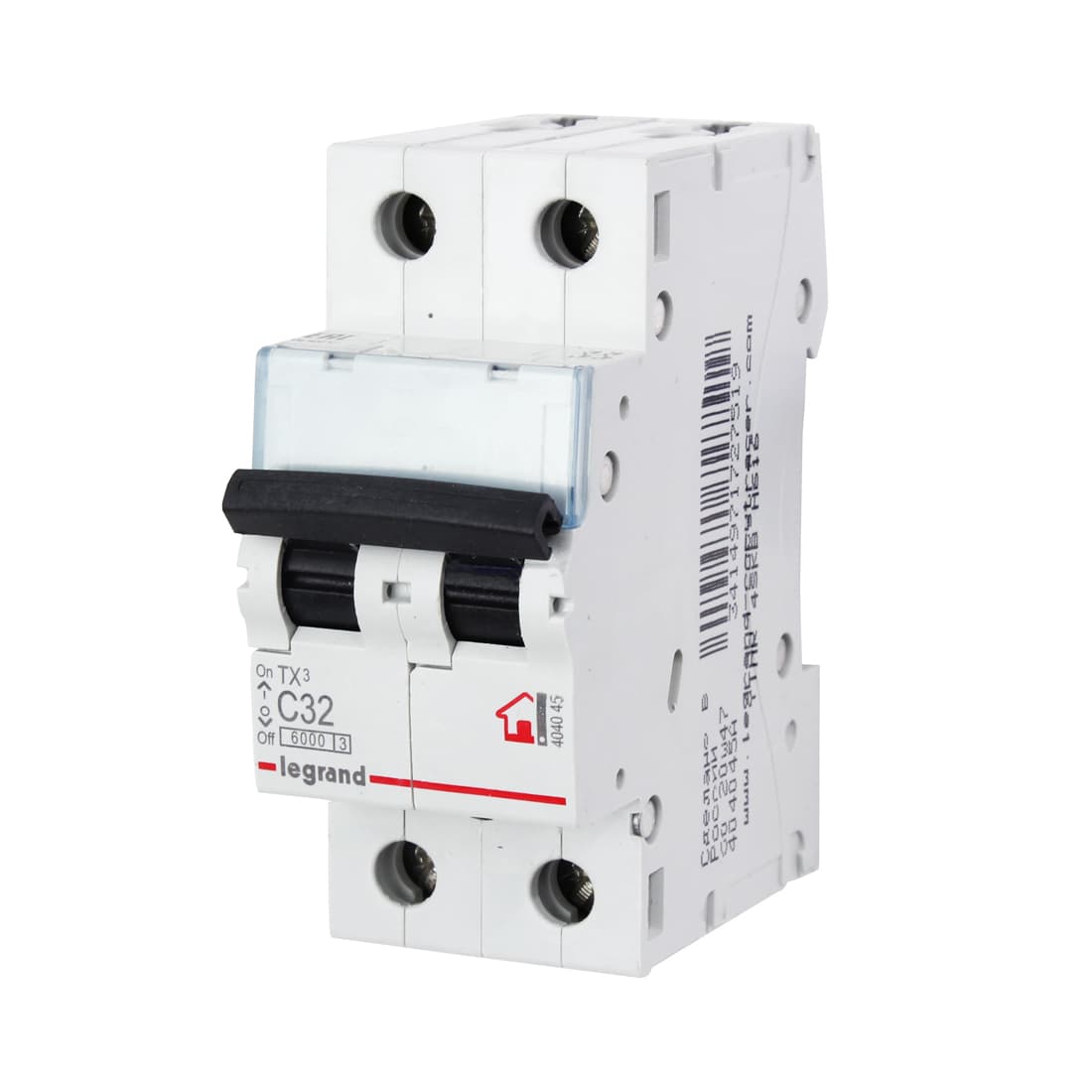 Автоматический выключатель Legrand 404045 2П C 32A TX3 6000 6kA