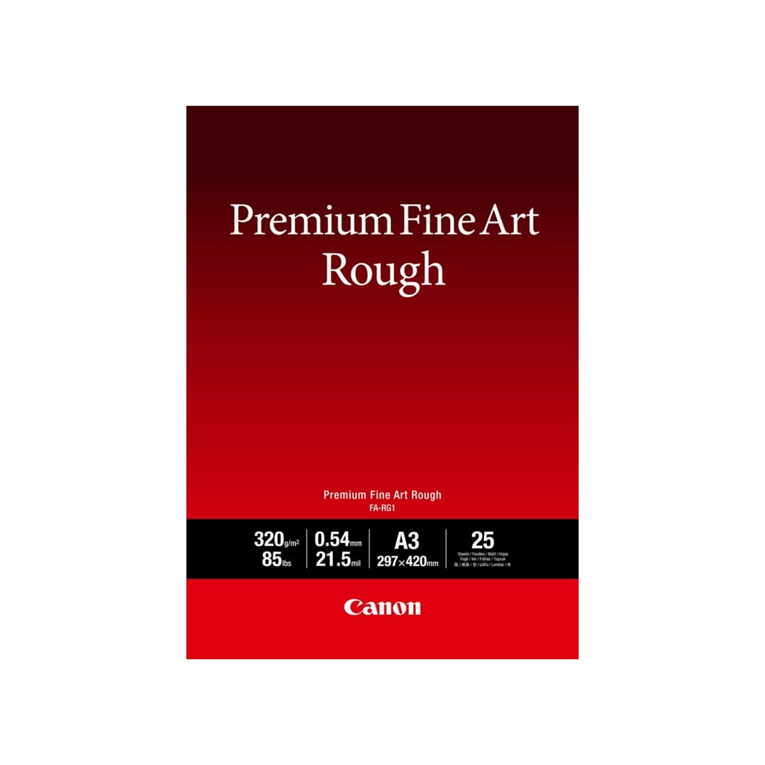 Глянцевая Фотобумага Canon Fine Art Rough FA-RG1 A3, 25 ШТ. (100% Хлопок, Грубая Текстура (Rough)