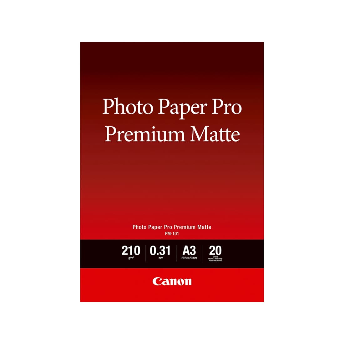 Матовая фотобумага Canon Pro Premium Matte PM-101 A3, 20 шт.