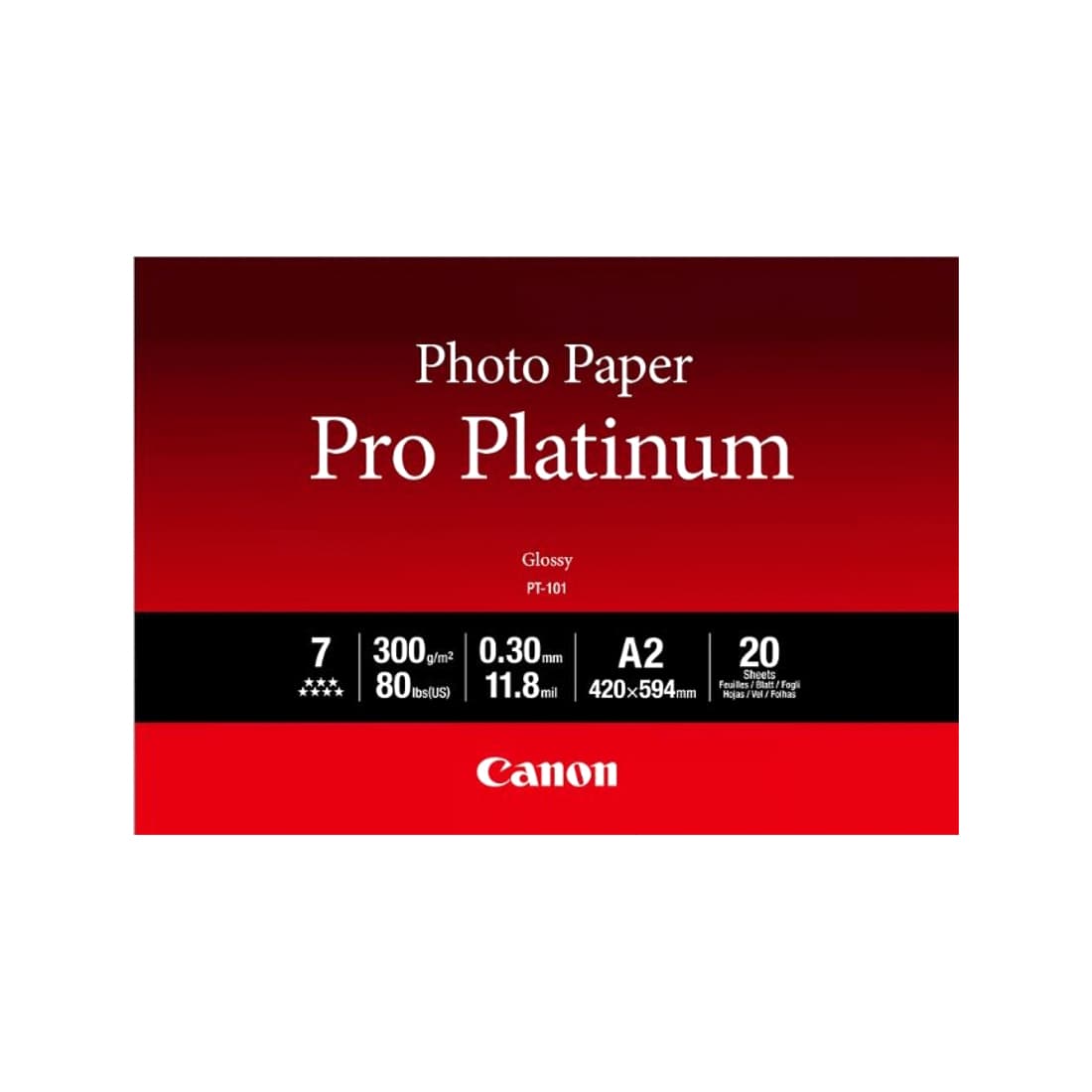 Глянцевая фотобумага Canon PT-101 Pro Platinum A2, 20 шт.
