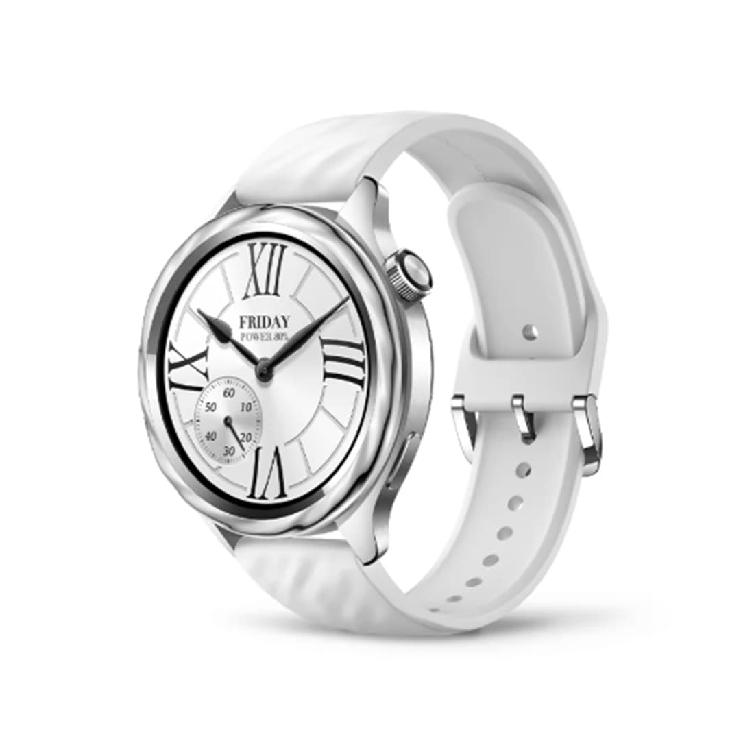 Комплект из ремешка и безеля для часов Xiaomi Watch S4 Bezel and Strap Kit-Liquid Silver