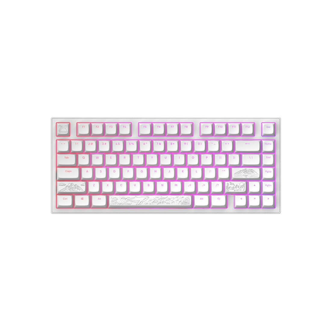 Клавиатура Dark Project ALU81A Terra Nostra White