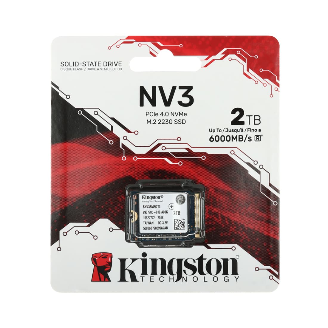 Твердотельный накопитель SSD Kingston SNV3SM3/2T0 2TB Mini M.2 2230 PCIe Gen4 x4