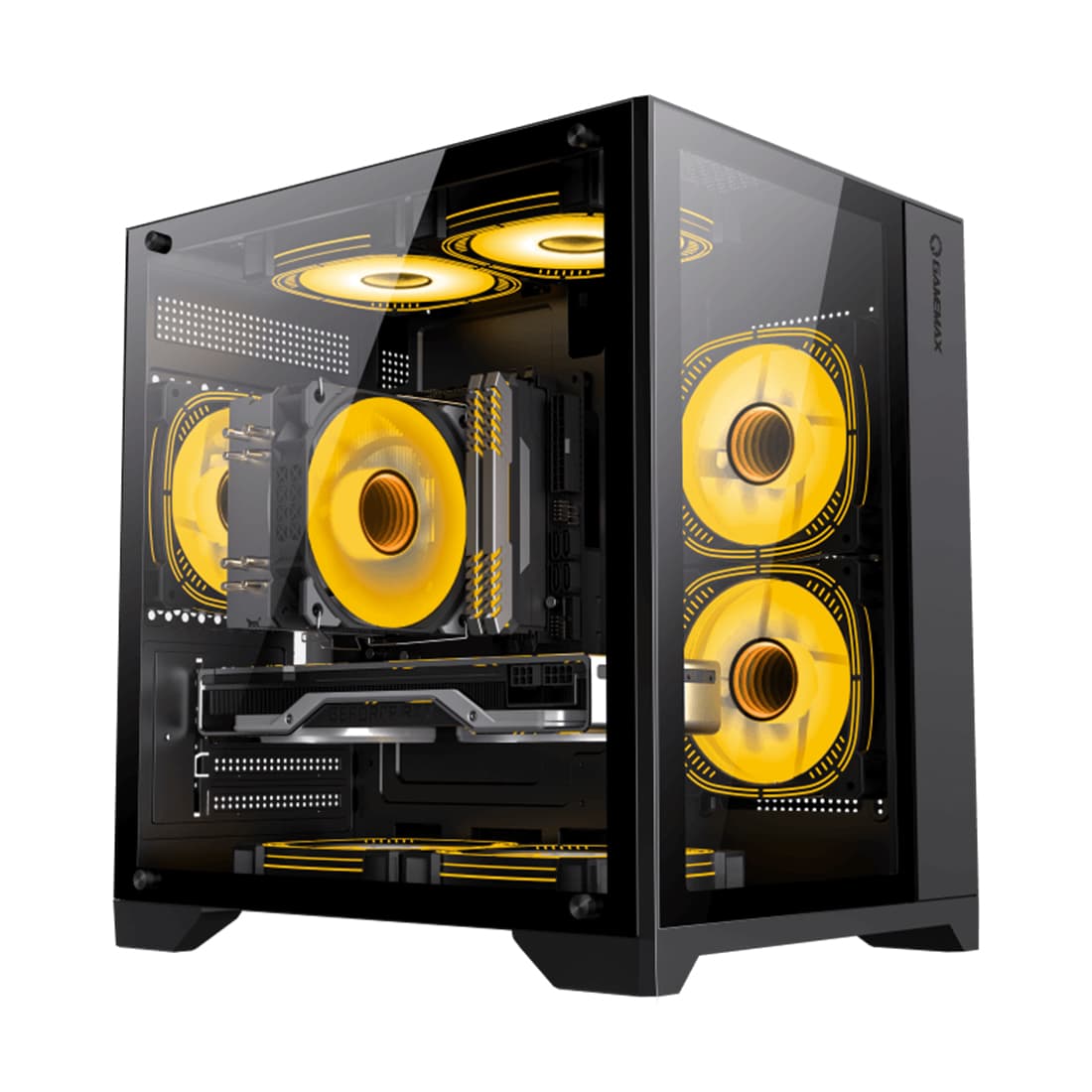 Компьютерный корпус Gamemax Infinity Mini 3 ARGB Fans + Controller Black без Б/П