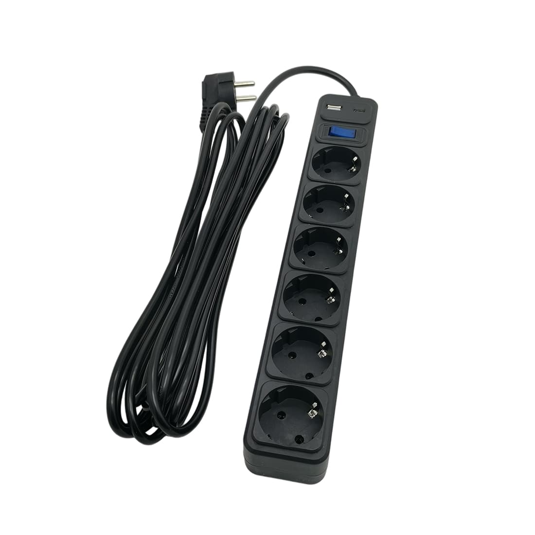 Сетевой фильтр SVC ZC6S-50M-USB/TypeC 5 м. 220 В