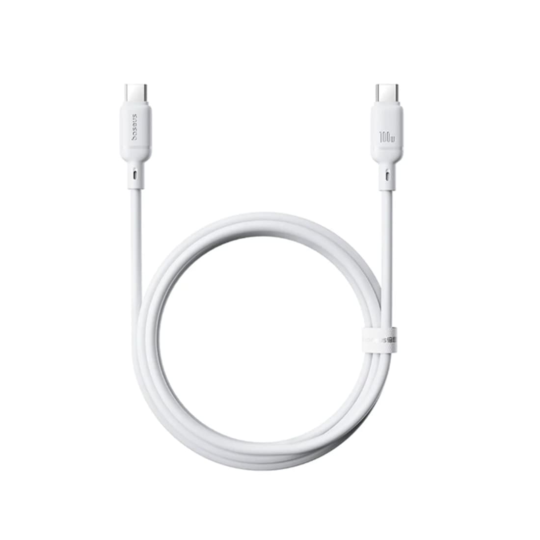 Интерфейсный кабель Baseus Silky Type-C to Type-C 100W 1m White(P10377704213-00)