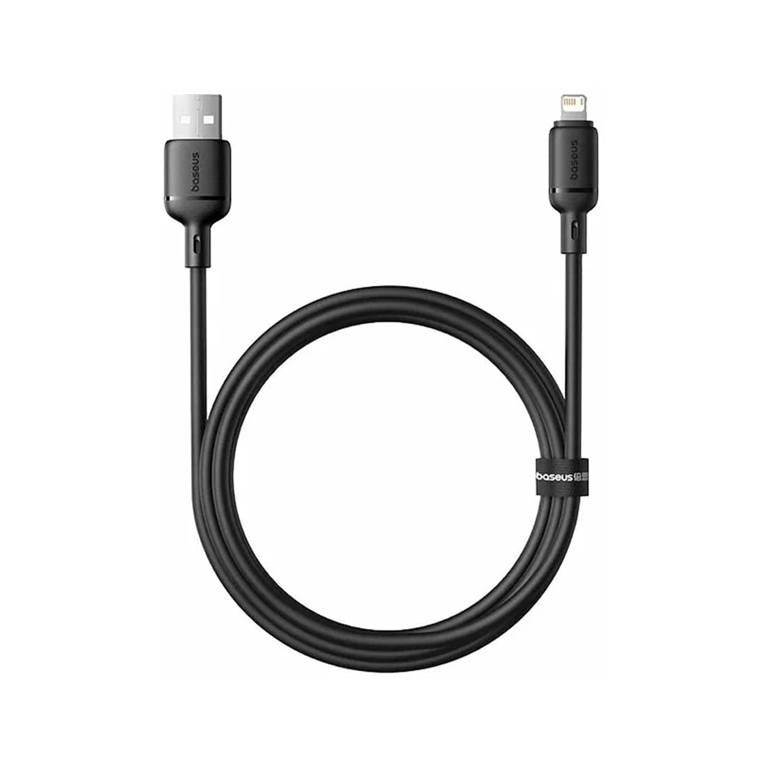 Интерфейсный кабель Baseus Silky USB to iP 2.4A 1m Black (P10377702113-00)