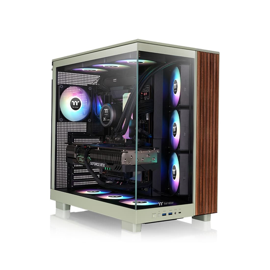 Компьютерный корпус Thermaltake View 380 XL WS ARGB Matcha Green без Б/П