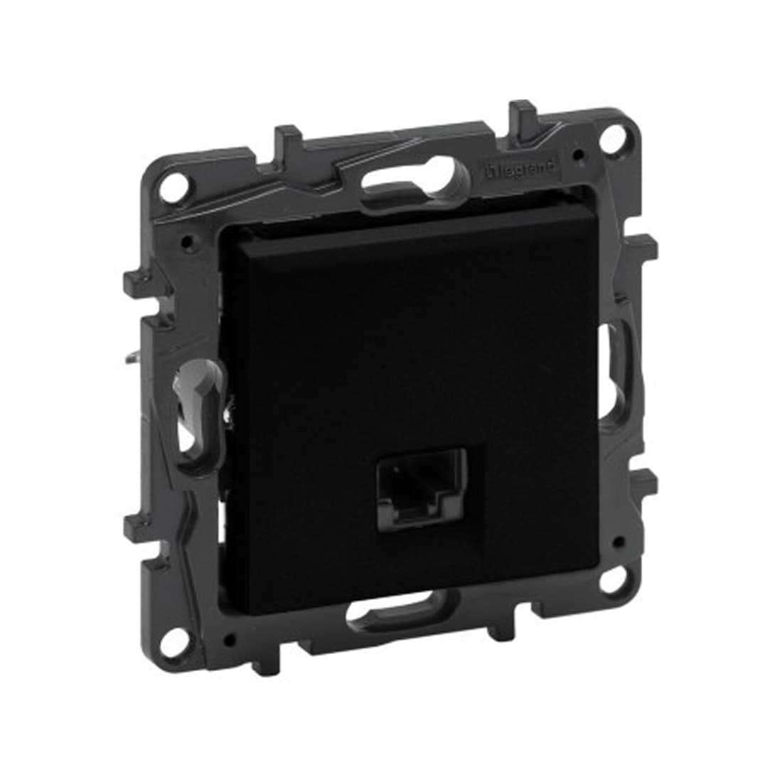 Информационная розетка одинарная Niloe Step RJ45 Кат.5e UTP Чёрный new